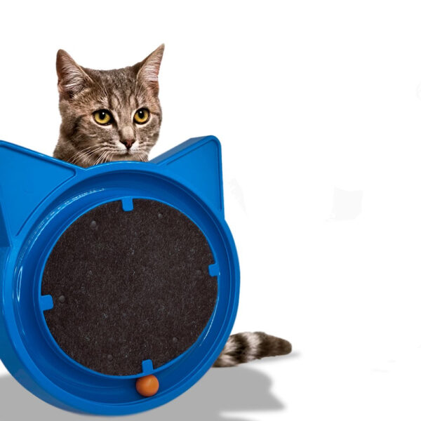 Arranhador para Gatos com Bolinha Antistress  - Azul - Imagem 2