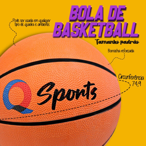 Bola de Basquete Tamanho Padrão Ótima Qualidade - Imagem 7