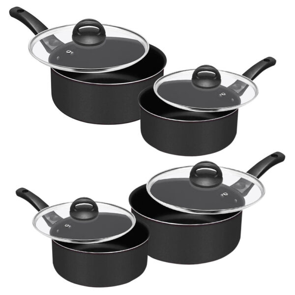 Conjunto Panelas Antiaderente com Tampa de Vidro 13 peças - Preto - Imagem 5