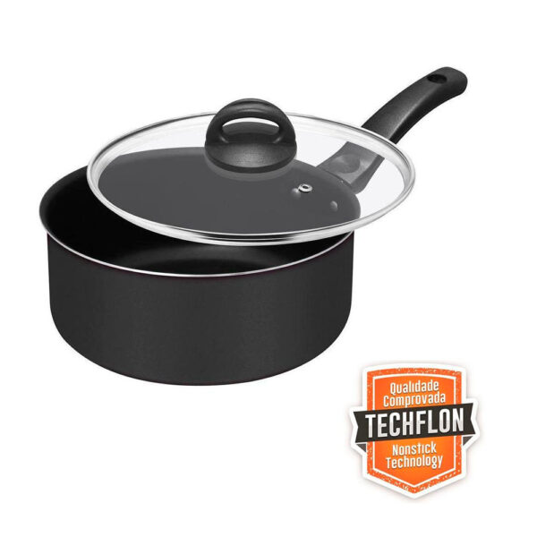 Conjunto Panelas Antiaderente com Tampa de Vidro 13 peças - Preto - Imagem 3
