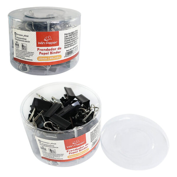 Prendedor Papel Binder 25mm 48 unidades - Imagem 5