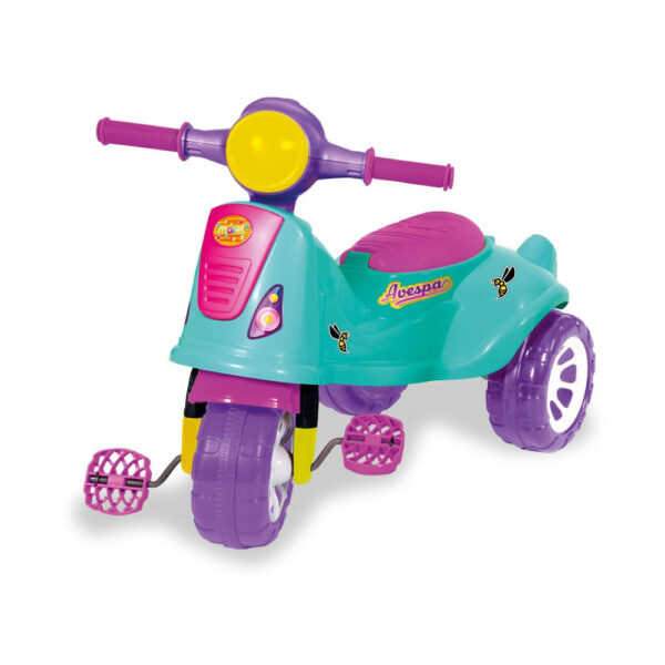 Triciclo Infantil De Passeio E Pedal Andador Avespa Pink - Imagem 6